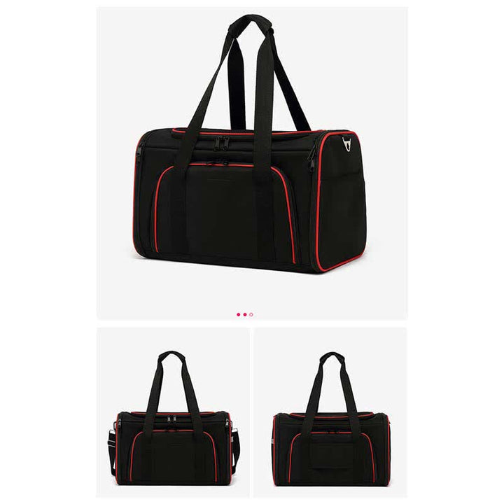 Erweiterbare Haustiertragetasche, tragbare, weiche Reisetasche für Haustiere mit belüftetem Design