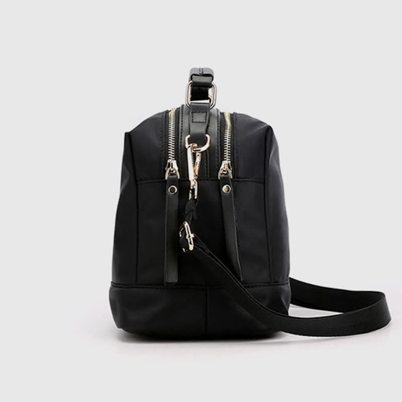 Kleine Umhängetasche mit Doppelreißverschluss, Handtasche für Damen, leichte Geldbörse