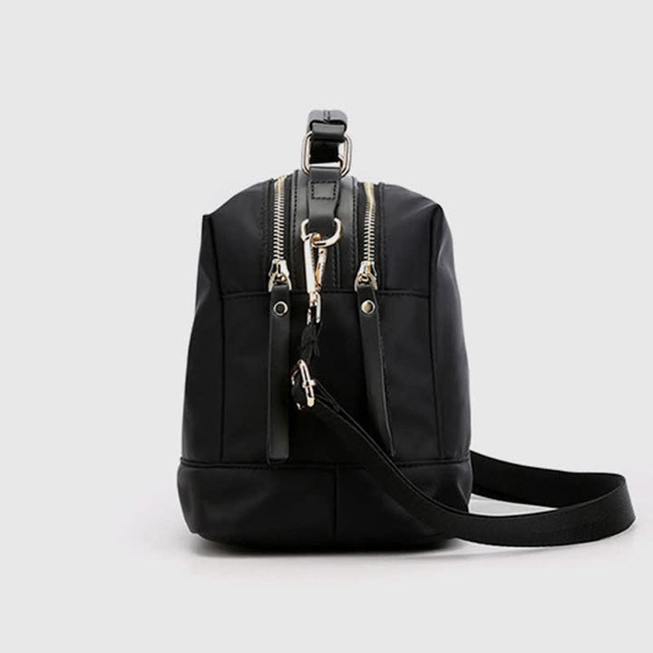 Kleine Umhängetasche mit Doppelreißverschluss, Handtasche für Damen, leichte Geldbörse