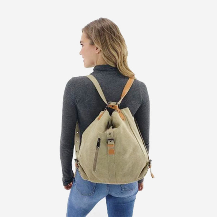 Großer Canvas-Umhängerucksack