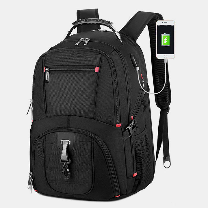 Extragroßer Business-Laptop-Rucksack mit mehreren Taschen und USB-Ladegerät
