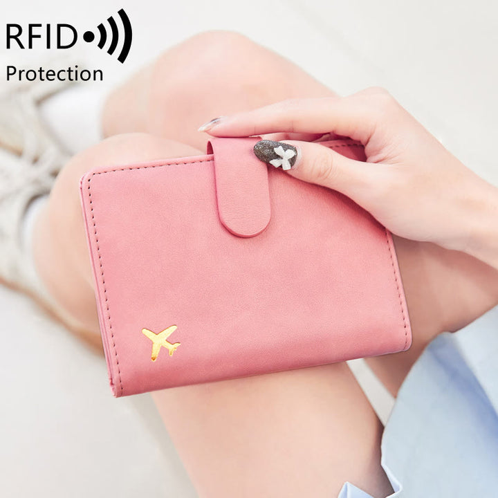 Reisepasshülle mit mehreren Steckplätzen RFID-blockierender Kartenhalter Reisepasshülle