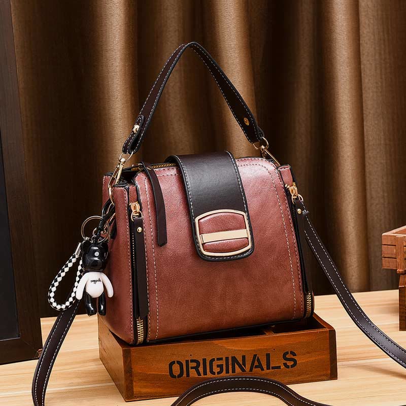 Top-Griff-Tasche für Damen, täglicher Einkaufsbeutel, Umhängetasche aus Leder