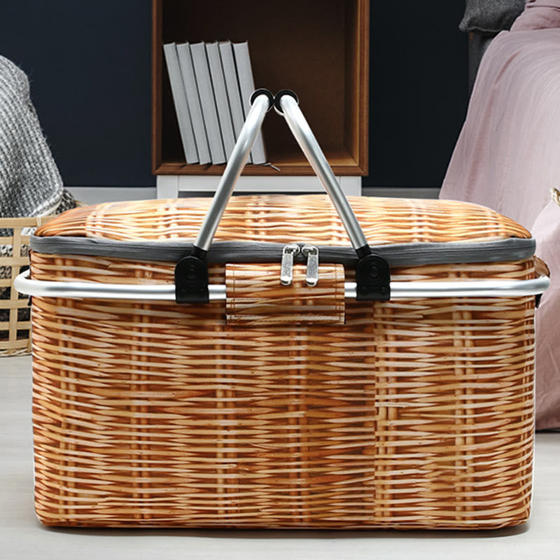 Kühltasche für Strandausflug Faltbarer, verdickter Oxford-Picknickkorb