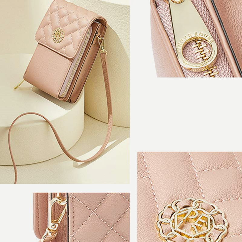 PU Crossbody Handytasche für Damen Schultertasche Geldbörse