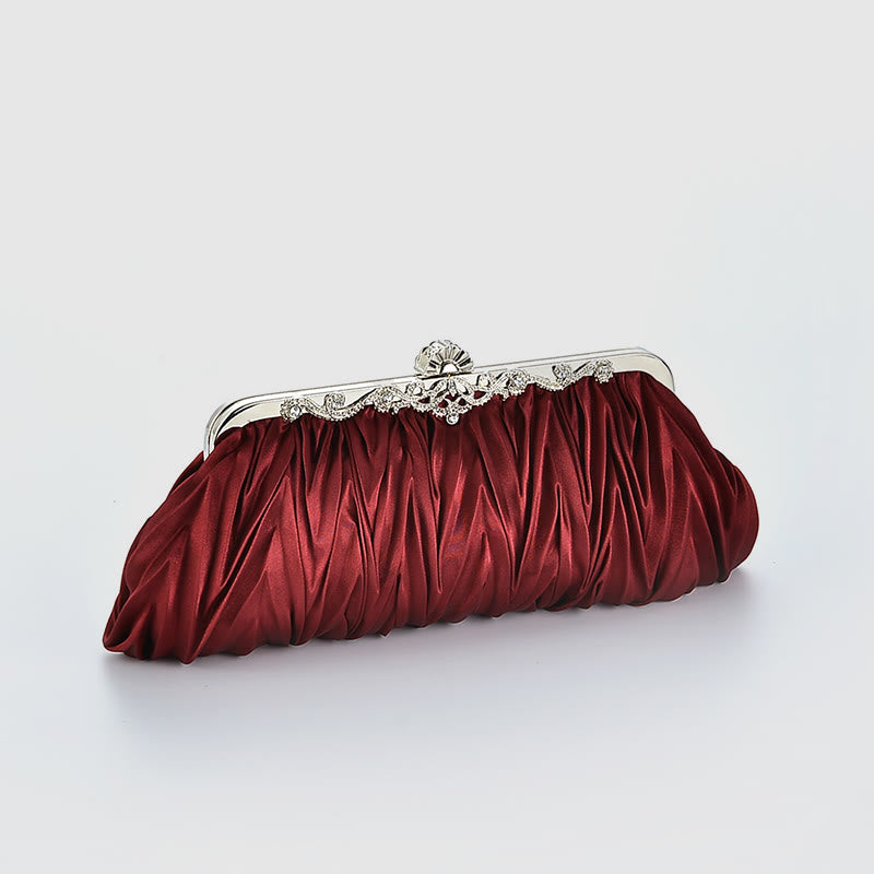 Abendtasche für Frauen Hochzeitsfeier Braut Plissee Kette Tasche