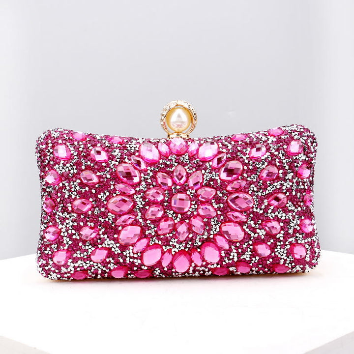 Mit Diamanten besetzte Dinner-Tasche für Party, modische Bankett-Abendtasche