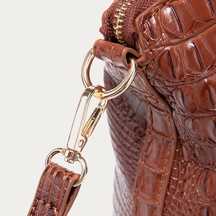 Tragetasche für Damen, für den täglichen Gebrauch, Retro-Umhängetasche aus Krokodil - image 6