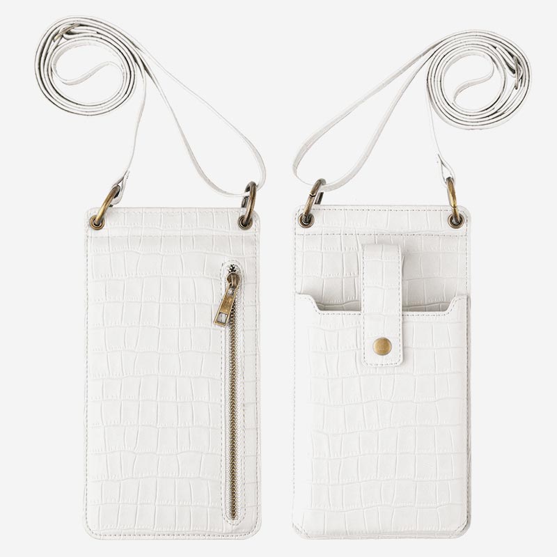 Elegante Umhängetasche fürs Telefon mit mehreren Fächern und Spiegel