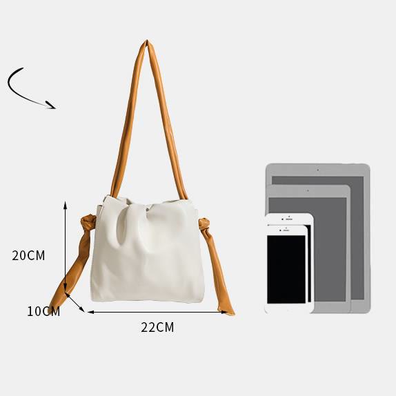 Elegante Umhängetasche für Damen aus weichem Leder mit Wolkenmuster