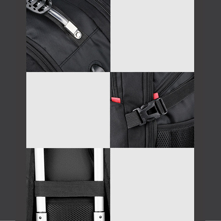 Extragroßer Business-Laptop-Rucksack mit mehreren Taschen und USB-Ladegerät