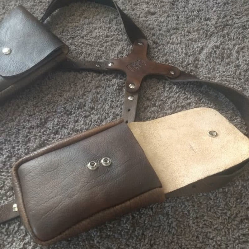 Retro Unterarm Geldbörse Herren Outdoor Telefon Tasche Weste Beutel