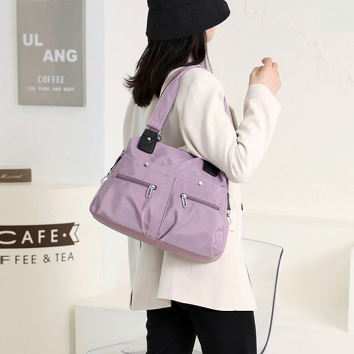 Damen Nylon Schultertasche Leichte wasserdichte Tragetasche Casual Arbeitstasche Geldbörse