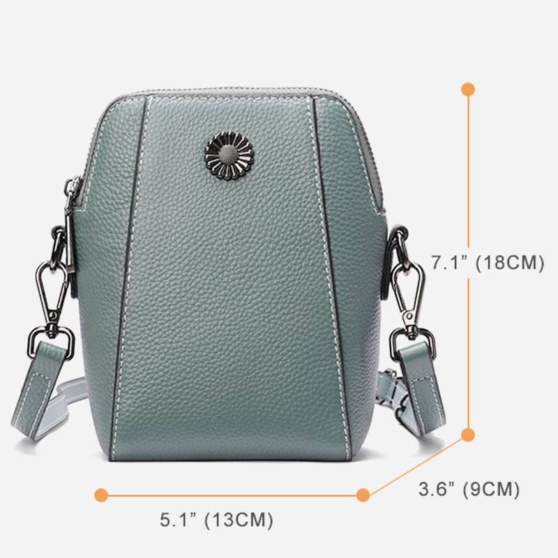 Handytasche für Damen Vintage Custom Mini Umhängetasche aus Rindsleder