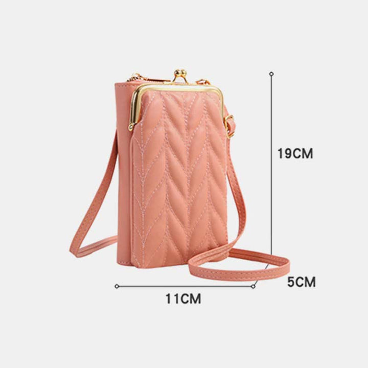 Leder-Handytasche für Damen, große Kapazität, Umhängetasche, Münzgeldbörse