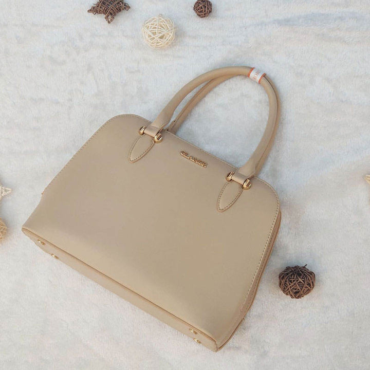Solide Multi-Carry-Handtasche mit Muschel-Print