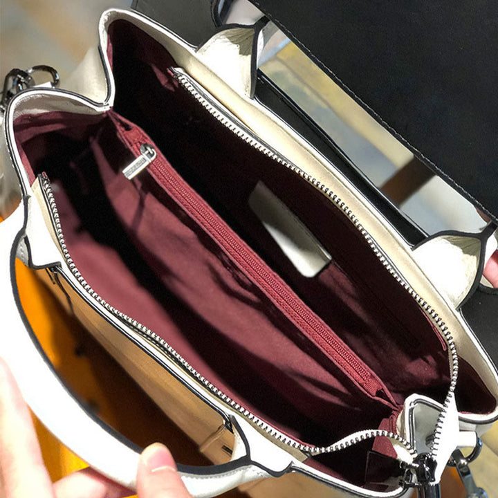 Klassische Umhängetasche mit Krokodilmuster und reiner Farbe für Damenhandtasche
