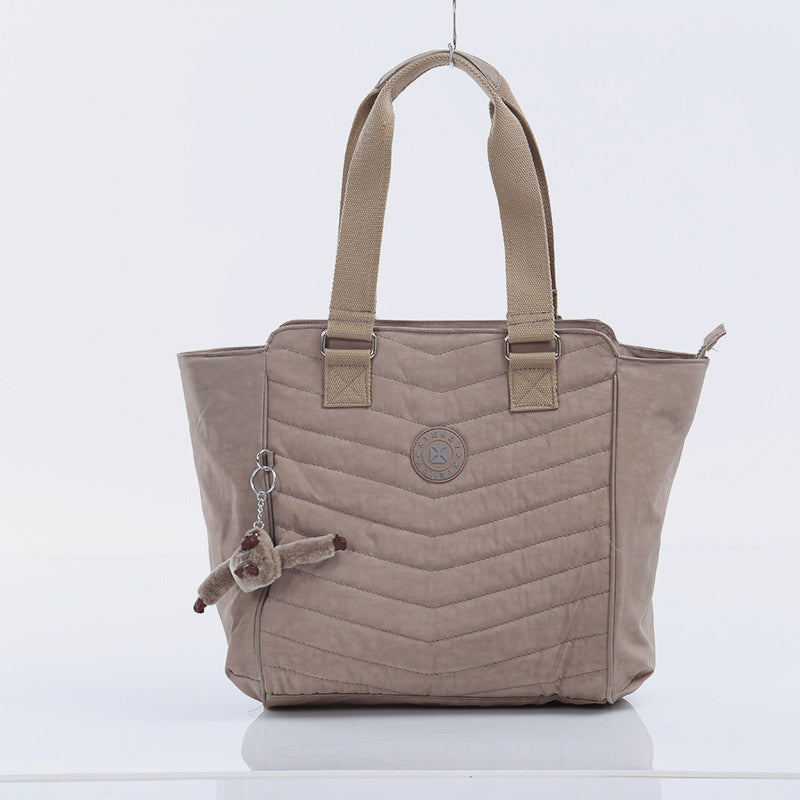 Nylon-Tragetasche für Damen, wasserdicht, groß, gesteppt, Schultertasche, Handtasche