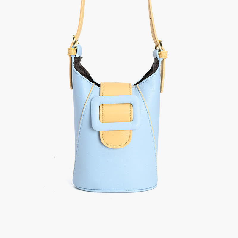 Umhängetasche für Damen, zum Einkaufen, minimalistische Eimer-Mini-Telefontasche