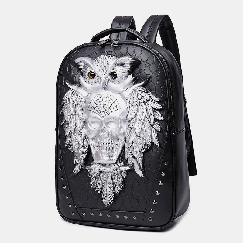 3D Tiere Eule Laptop Rucksack Designer wasserdicht College Schule Büchertasche