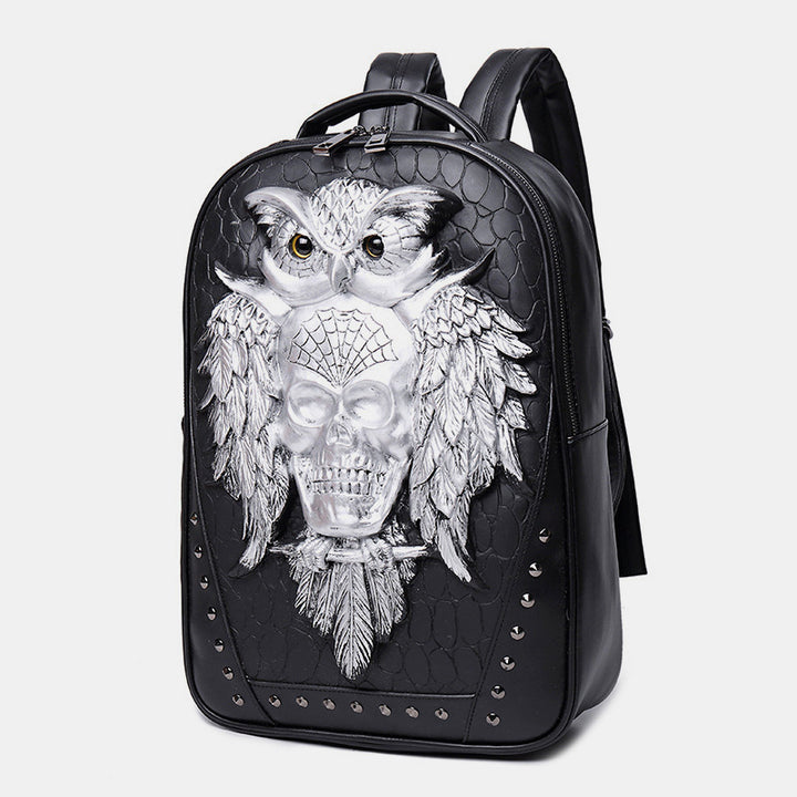 3D Tiere Eule Laptop Rucksack Designer wasserdicht College Schule Büchertasche
