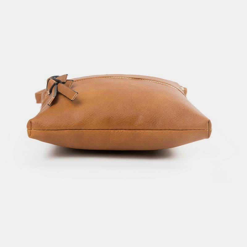 Multifunktionale Umhängetasche mit dreifachem Reißverschluss und trendigem Design aus Leder