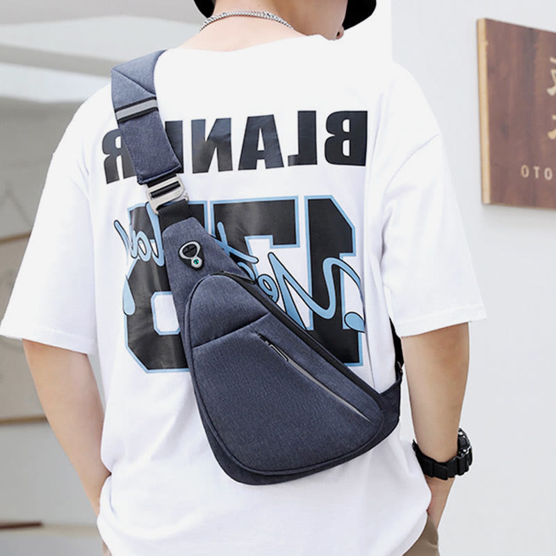 Schultertasche für Herren, wasserdicht, Nylon, tragbarer Umhängerucksack