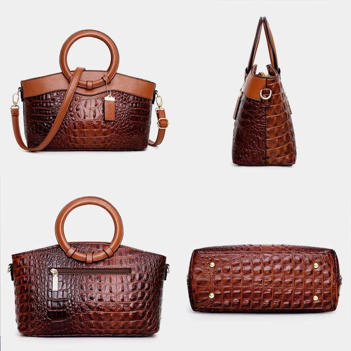 Umhängetasche mit großem Fassungsvermögen und Vintage-Prägung und Henkeltasche