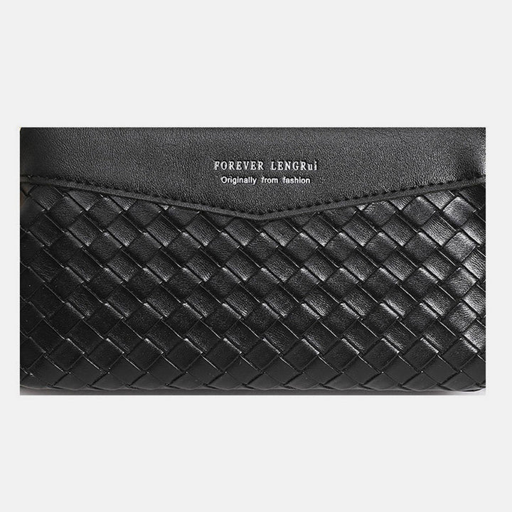 Kleine Umhängetasche Geldbörse Handytasche Damen Mini gewebtes Leder Schultertasche