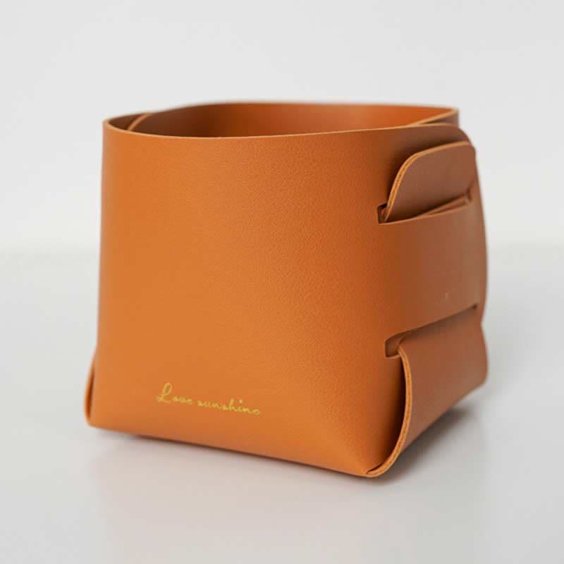 PU Leder Valet Tray Catchall Tisch Organizer Nachttisch Organizer