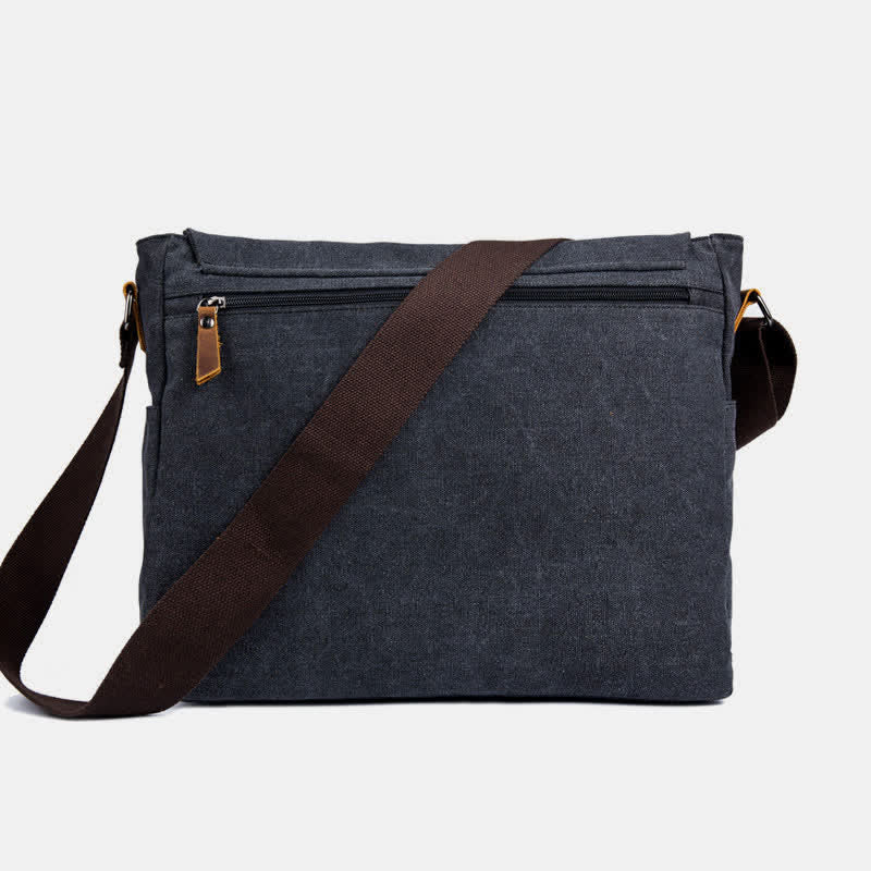 Herren Canvas Messenger Bag Retro Schulter Crossbody Rucksack Geldbörse