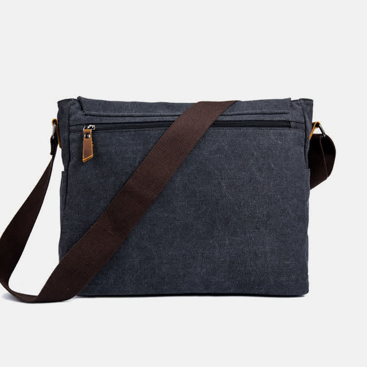 Herren Canvas Messenger Bag Retro Schulter Crossbody Rucksack Geldbörse