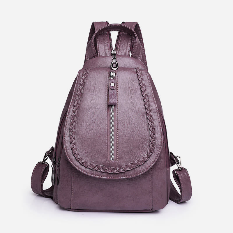 Twist Clamshell Lederrucksack Convetible Sling Bag für Damen
