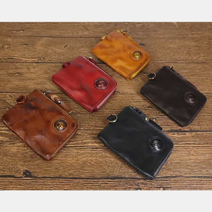 Geldbörse für Herren, multifunktional, weiches Leder, Vintage, täglicher Reißverschluss - image 15