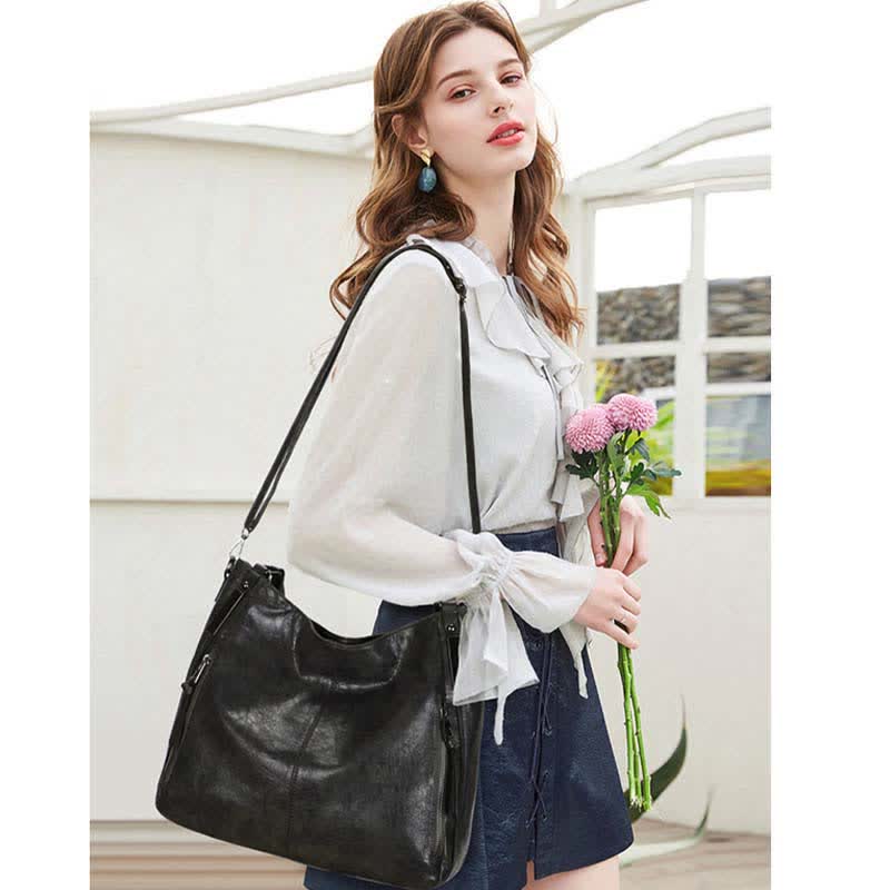 Hobo-Handtaschen aus Leder für Damen, Designer-Schultertaschen, Umhängetaschen