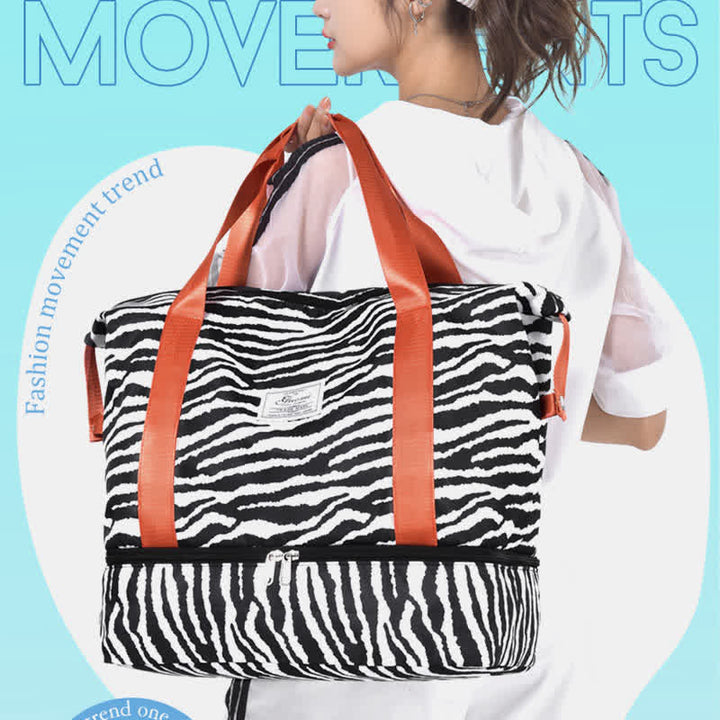 Reisetasche für Damen, Sport-Handtasche mit Nassfach, Schuhfach