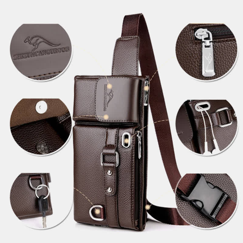 Wasserdichte Schultertasche mit mehreren Taschen