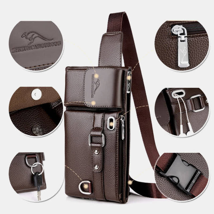 Wasserdichte Schultertasche mit mehreren Taschen