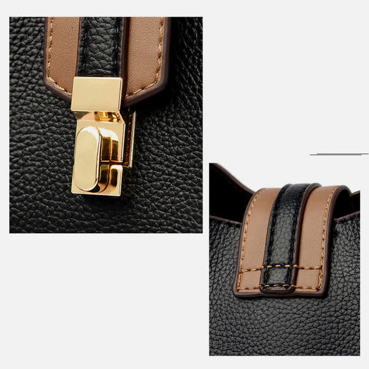 Umhängetasche für Damen, großzügige Schultertasche aus PU-Leder