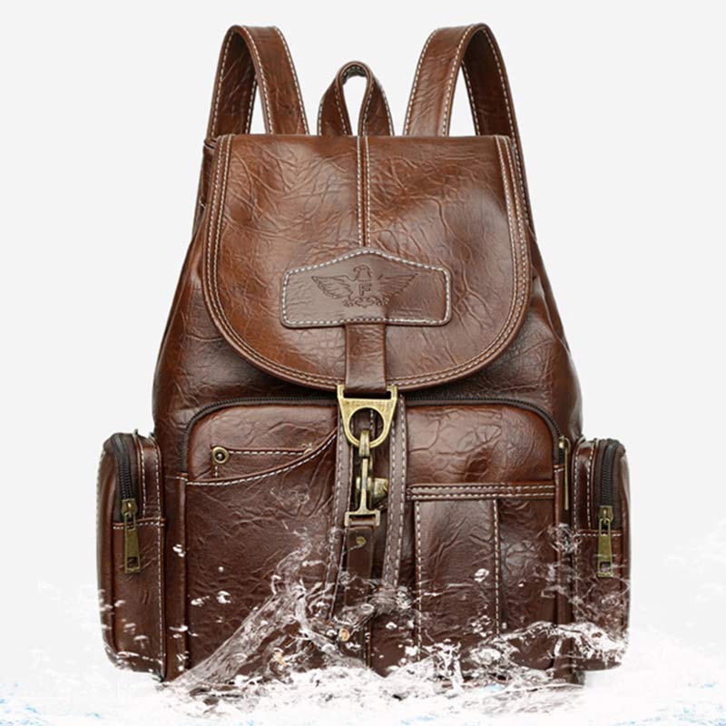 Veganer Lederrucksack für Damen, Vintage, Damen und Mädchen, lässiger Tagesrucksack