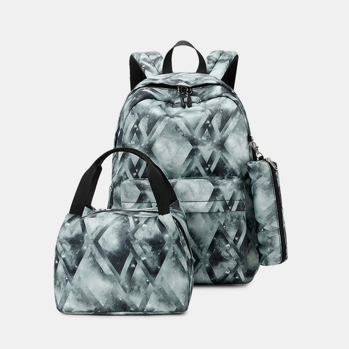 Schulrucksack Daypack Süßes 3-teiliges Schulranzen-Set mit USB-Ladeanschluss