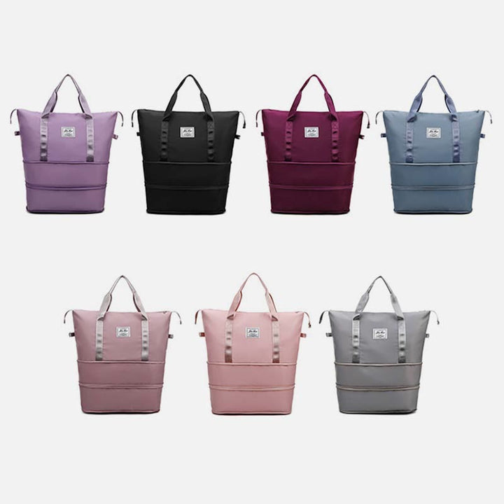 Reisetasche mit doppelter Erweiterung für Damen, groß, leicht, Oxford-Reisetasche