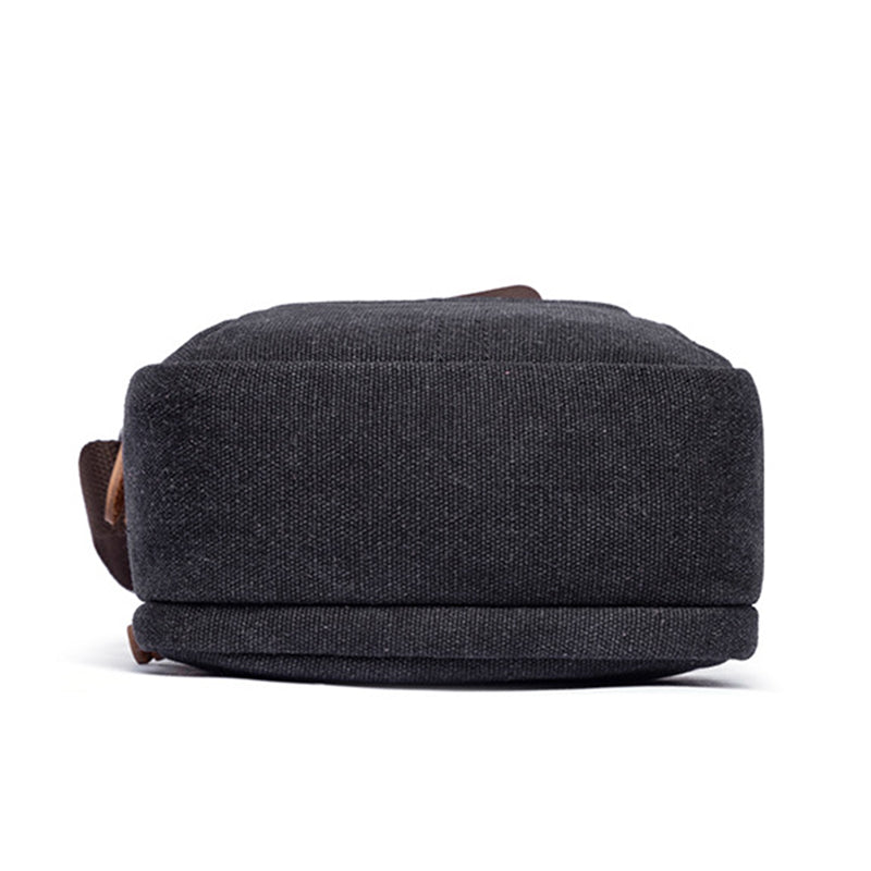 Kleine Umhängetasche aus Canvas im Vintage-Stil, mehrere Tragemöglichkeiten, lässige Schultertasche für Herren