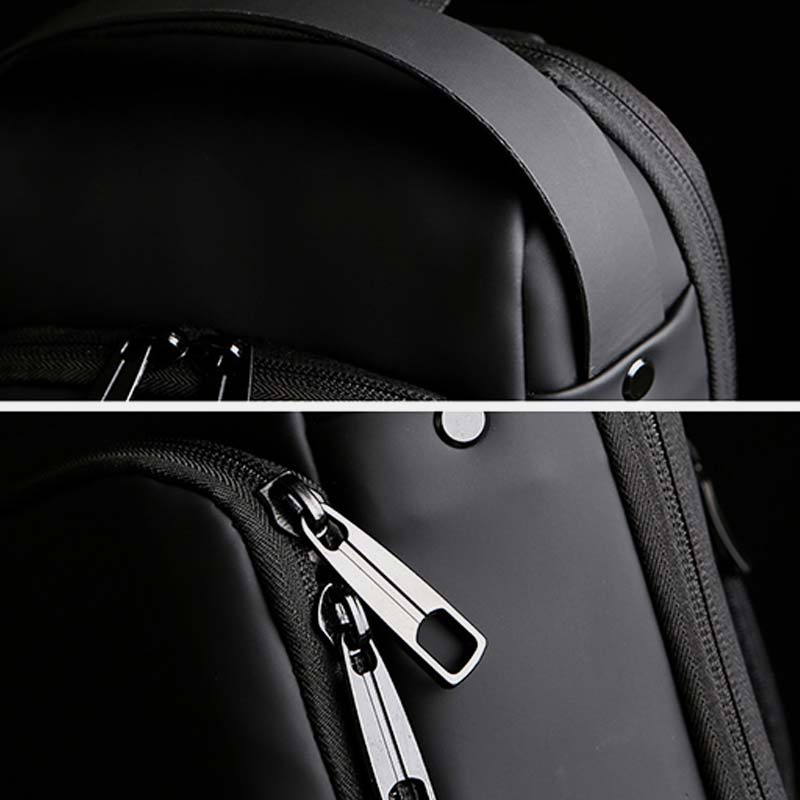 Diebstahlsichere, wasserdichte, lässige Schultertasche mit großem Fassungsvermögen, USB-Ladeanschluss und Reflektorstreifen