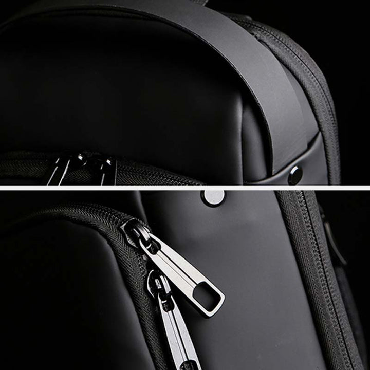 Diebstahlsichere, wasserdichte, lässige Schultertasche mit großem Fassungsvermögen, USB-Ladeanschluss und Reflektorstreifen