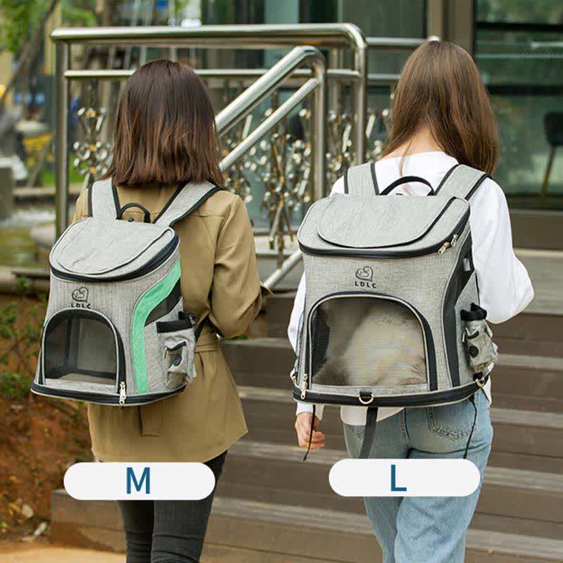 Haustier-Tragerucksack mit Taschen, Plüschmatte, Leine für Welpen und Katzen
