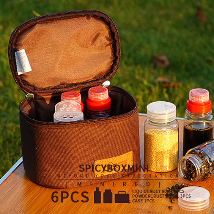 Aufbewahrungstasche für Outdoor-Camping-Grill-Mini-Gewürzflaschen-Set
