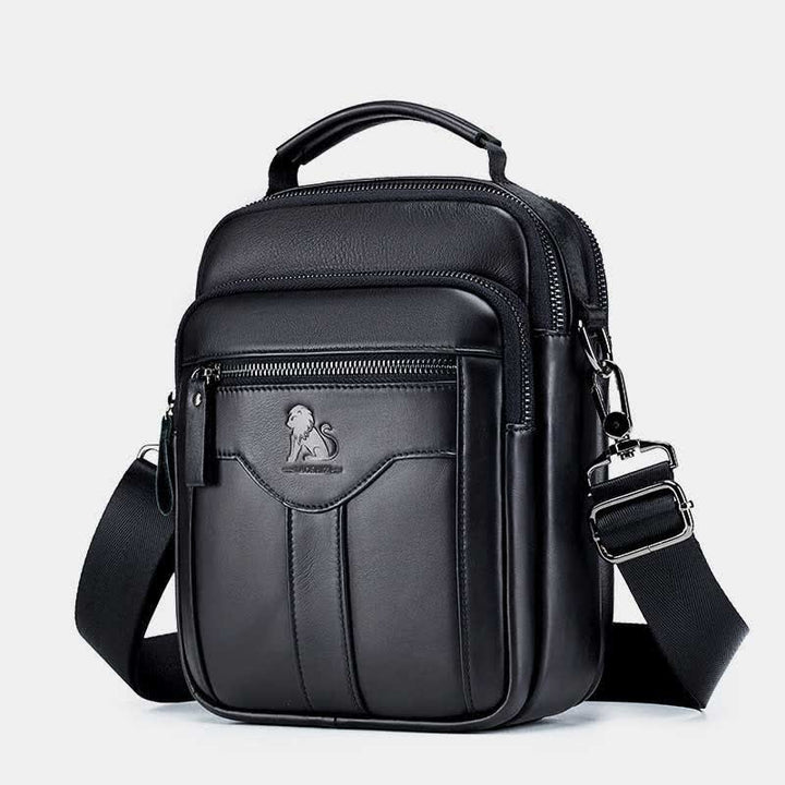 Kleine Umhängetasche aus echtem Leder mit mehreren Taschen, Schultertasche, Reisetragetasche