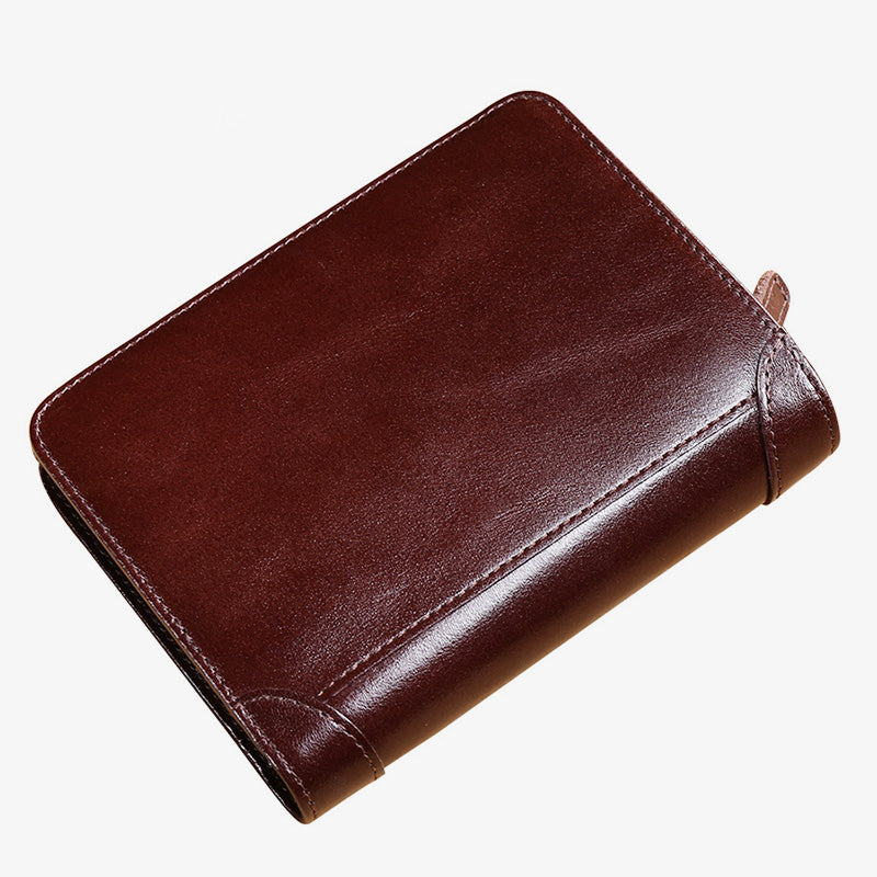 Solide RFID Echtleder Geldbörse Organizer Geldbörse