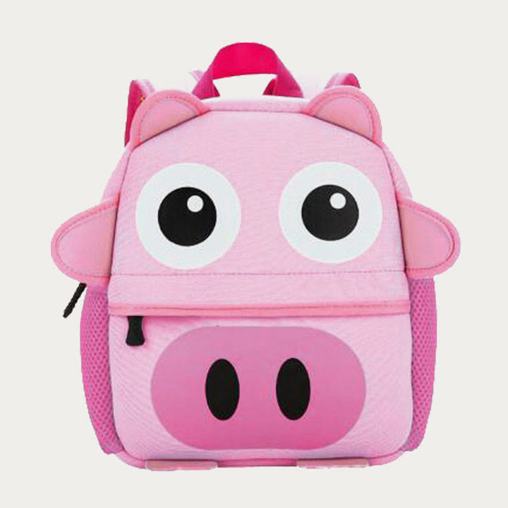 Rucksack für Kinder, süßes Cartoon-Tiermuster, Nylon, Schultasche